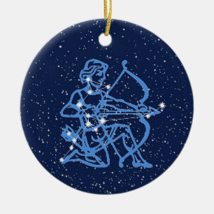 Sternbild Schütze & Tierkreiszeichen mit Sternen Keramik Ornament
