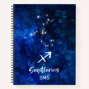 Sternbild Schütze Zodiac Galaxie Monogramm Notizblock