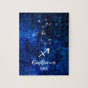 Sternbild Schütze Zodiac Galaxie Monogramm Puzzle
