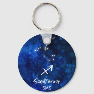 Sternbild Schütze Zodiac Galaxie Monogramm Schlüsselanhänger