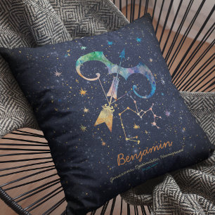 Sternbild Schütze Zodiacus Wasserfarbe Galaxie Kissen