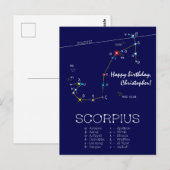 Sternbild Skorpion Postkarte (Vorne/Hinten)
