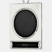 Sternbild Steinbock Banner-Ornament Silber (Links)