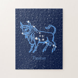 Sternbild Stier und Tierkreiszeichen mit Sternen Puzzle