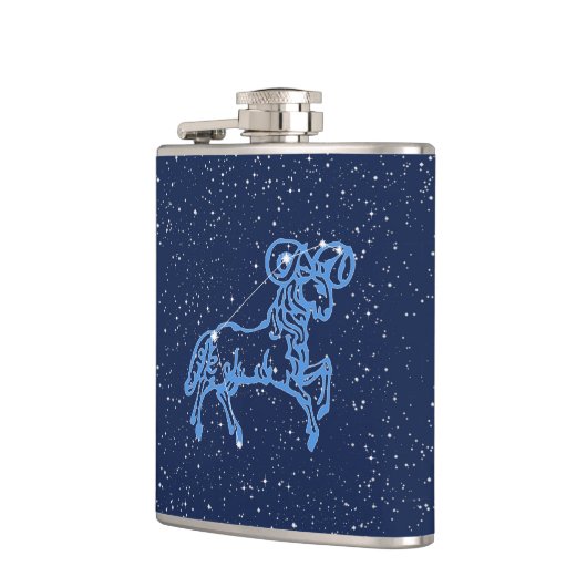 Sternbild und Sternzeichen mit Sternzeichen Fla Flachmann (Links)