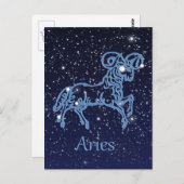 Sternbild und Sternzeichen Postkarte (Vorne/Hinten)