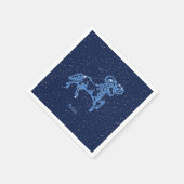 Sternbild und Sternzeichen Serviette (Ecke)