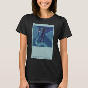 Sternbild Wassermann, Vintage-Zodiak-Astrologie T-Shirt