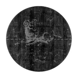 Sternbild Widder Hevelius Vintage auf Schwarz Schneidebrett