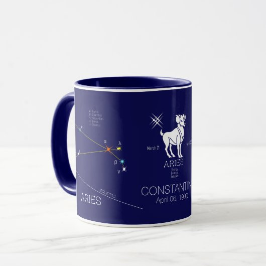 Sternbild Widder Tasse (Vorderseite Links)