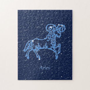 Sternbild Widder und Tierkreiszeichen mit Sternen Puzzle