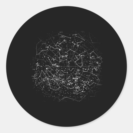 Sternbilder Karte Sterne Galaxy Celestia Runder Aufkleber (Vorderseite)