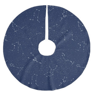 Sternbilder mit dunkelblauer Sternenhimmel Polyester Weihnachtsbaumdecke