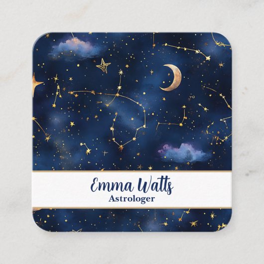 Sternbilder Quadratische Visitenkarte (Vorderseite)