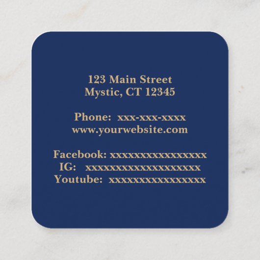 Sternbilder Quadratische Visitenkarte (Rückseite)