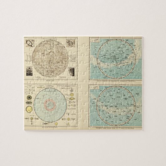 Sternbilder, Sonnensystem, Mond Puzzle (Horizontal)