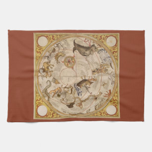 Sternbilder Südhimmel Vintage-Astronomie Geschirrtuch