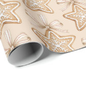 Sternbögen Creme Weihnachten Geschenkpapier (Rolleneckpunkt)