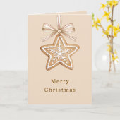 Sternbögen Creme Weihnachten Karte (Gelbe Blume)