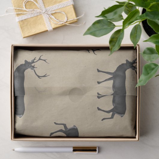 Sternchen schwarz und taube skandinavisch seidenpapier (Geschenk)