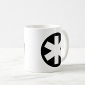 Sternchen - Schwarzes Kaffeetasse (VorderseiteRechts)