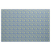 Sternchen-Vereinbarung Gelb auf blauem Gewebe Stoff (Yard (91,4 cm))