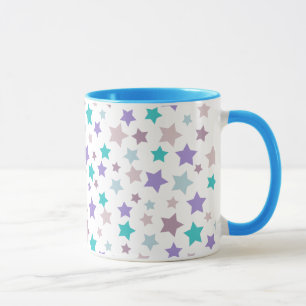 Sternchen-Vereinbarung - lila rosa und Blau auf Tasse