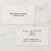 Sternchen-Vereinbarung, weiße und Visitenkarte (Vorne/Hinten)