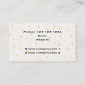 Sternchen-Vereinbarung, weiße und Visitenkarte (Rückseite)