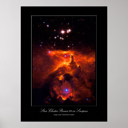 Sterncluster Pismis 24, Kerngebiet von NGC 6357 Poster (Vorne)