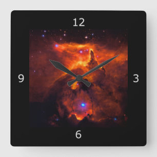 Sterncluster Pismis 24, Kerngebiet von NGC 6357 Quadratische Wanduhr