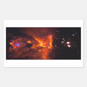 Sterncluster Pismis 24, Kerngebiet von NGC 6357 Rechteckiger Aufkleber