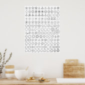 Sterne 2 Tattoo Flash Poster (Küche)