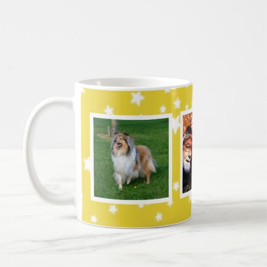 Sterne 3 Foto Kaffeetasse (Links)