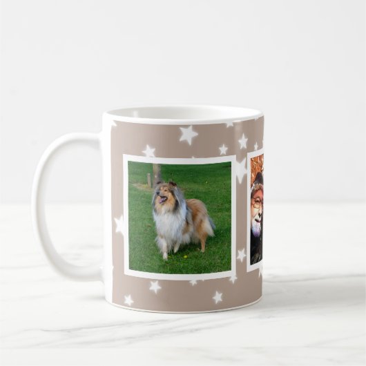 Sterne 3 Foto Kaffeetasse (Links)