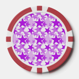 Sterne 3 Lila Pokerchips