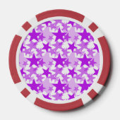 Sterne 3 Lila Pokerchips (Rückseite)