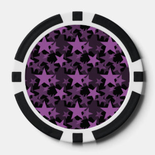 Sterne 3 Strahlende Orchidee Pokerchips