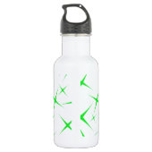 Sterne 4 Grün Trinkflasche (Rückseite)