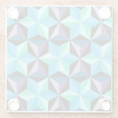Sterne Abstrakte Geometrische Patchworkarbeit Glasuntersetzer (Rückseite)