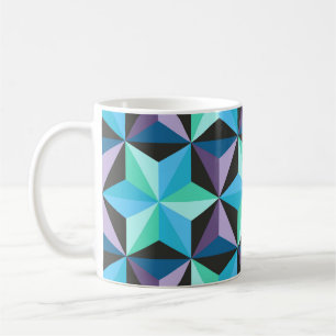 Sterne Abstrakte Geometrische Patchworkarbeit Kaffeetasse