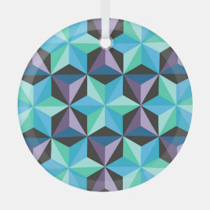 Sterne Abstrakte Geometrische Patchworkarbeit Ornament Aus Glas