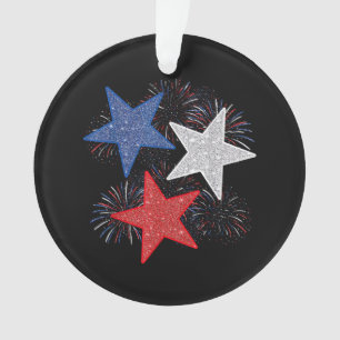 Sterne Amerikanische Flagge Feuerwerk 4. Juli Unab Ornament