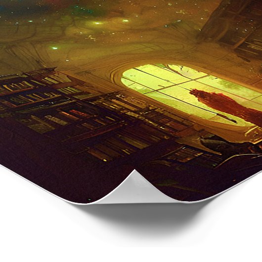 Sterne an der Decke der Bibliothek Poster (Ecke)