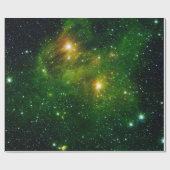 Sterne Astronomie Green Sky Space NASA Geschenkpapier (Flach)