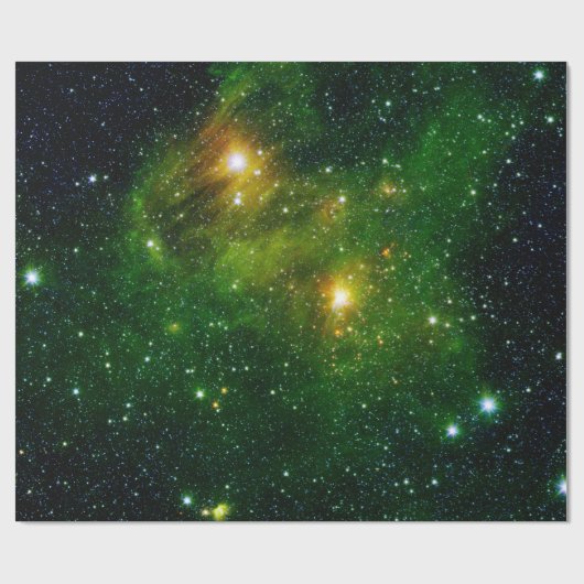 Sterne Astronomie Green Sky Space NASA Geschenkpapier (Flach)