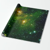Sterne Astronomie Green Sky Space NASA Geschenkpapier (Ungerollt)
