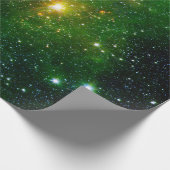 Sterne Astronomie Green Sky Space NASA Geschenkpapier (Ecke)