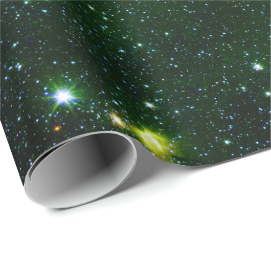 Sterne Astronomie Green Sky Space NASA Geschenkpapier (Rolleneckpunkt)
