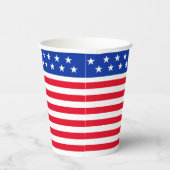Sterne auf blau-rot-weiß gestreift pappbecher (Rechts)